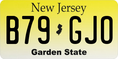 NJ license plate B79GJO