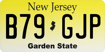 NJ license plate B79GJP