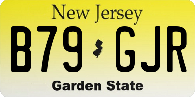 NJ license plate B79GJR