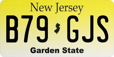 NJ license plate B79GJS
