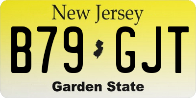 NJ license plate B79GJT