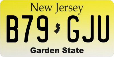 NJ license plate B79GJU