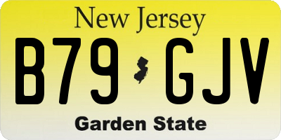 NJ license plate B79GJV