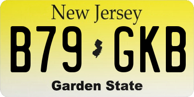 NJ license plate B79GKB