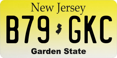 NJ license plate B79GKC