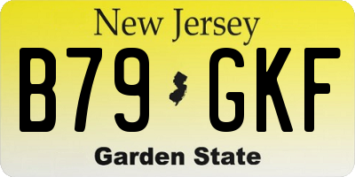 NJ license plate B79GKF