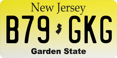 NJ license plate B79GKG