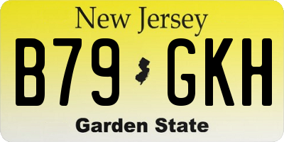 NJ license plate B79GKH