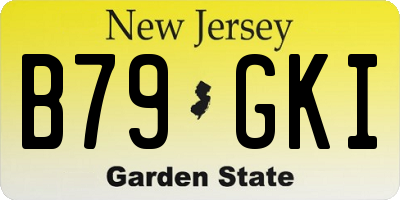 NJ license plate B79GKI