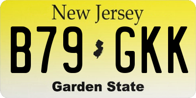 NJ license plate B79GKK