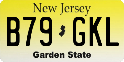 NJ license plate B79GKL