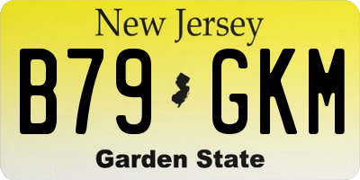 NJ license plate B79GKM