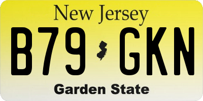 NJ license plate B79GKN