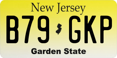 NJ license plate B79GKP