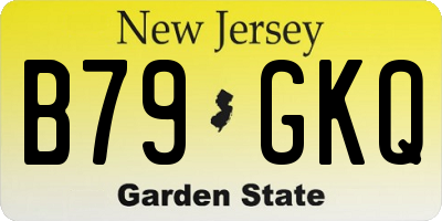 NJ license plate B79GKQ