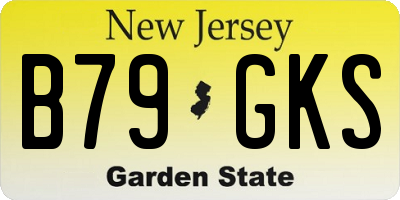 NJ license plate B79GKS