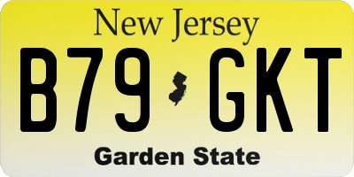 NJ license plate B79GKT