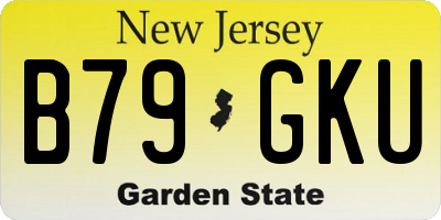 NJ license plate B79GKU