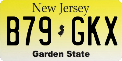 NJ license plate B79GKX