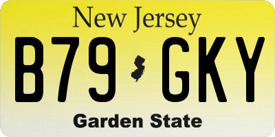 NJ license plate B79GKY