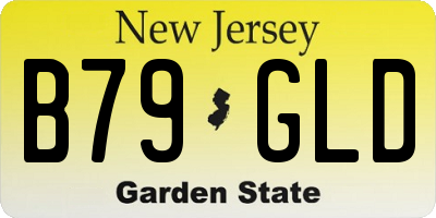 NJ license plate B79GLD