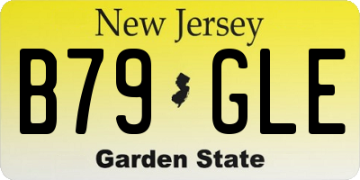 NJ license plate B79GLE