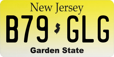 NJ license plate B79GLG