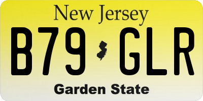 NJ license plate B79GLR