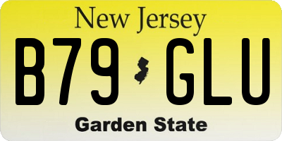 NJ license plate B79GLU