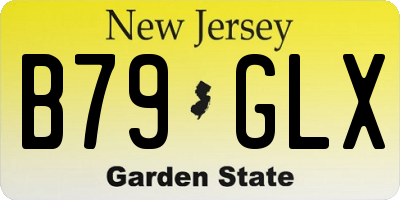NJ license plate B79GLX