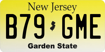 NJ license plate B79GME
