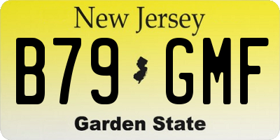 NJ license plate B79GMF