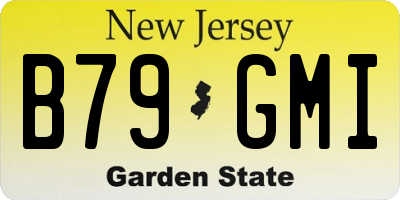 NJ license plate B79GMI