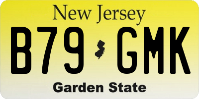 NJ license plate B79GMK