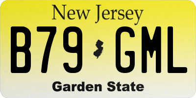 NJ license plate B79GML