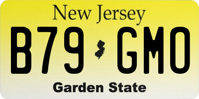 NJ license plate B79GMO