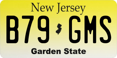NJ license plate B79GMS