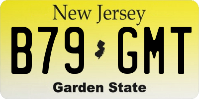 NJ license plate B79GMT