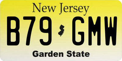 NJ license plate B79GMW