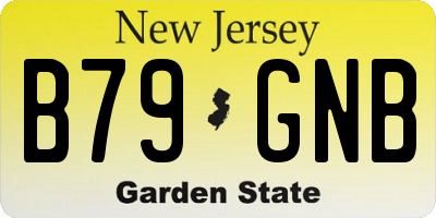 NJ license plate B79GNB
