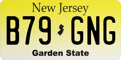 NJ license plate B79GNG
