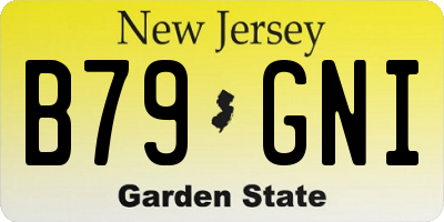 NJ license plate B79GNI
