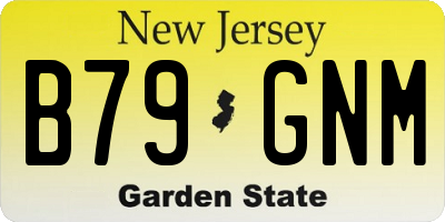 NJ license plate B79GNM