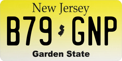NJ license plate B79GNP