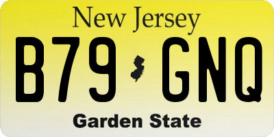 NJ license plate B79GNQ