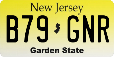 NJ license plate B79GNR