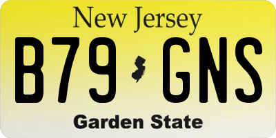 NJ license plate B79GNS