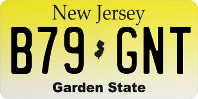 NJ license plate B79GNT