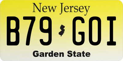 NJ license plate B79GOI