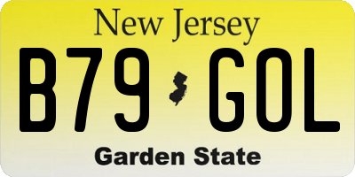 NJ license plate B79GOL